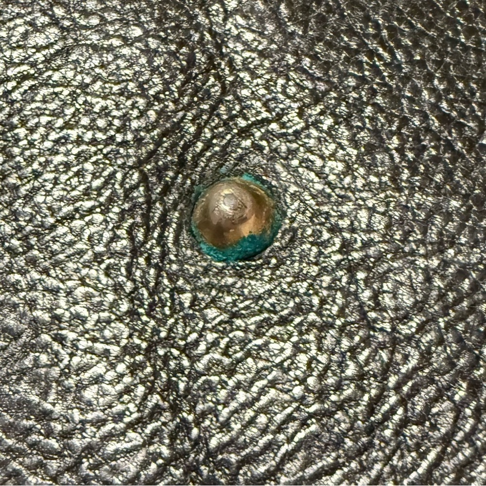 Gently Used Marino Orlandi Tan and Black Italian Leather Travel Bag - Picture 3 of 8